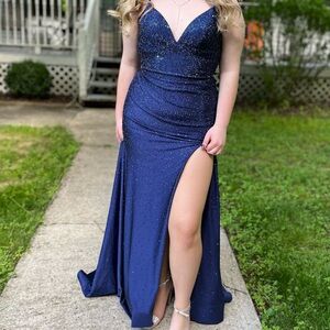 Sherri Hill Elegant Blue Evening Gown